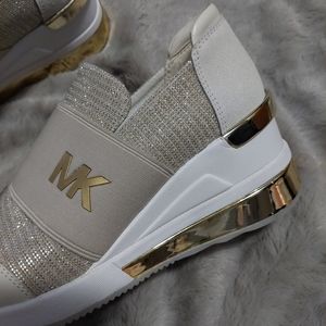 Michael Kors Felix Trainer Extreme Women's Glitter Slip Wedge